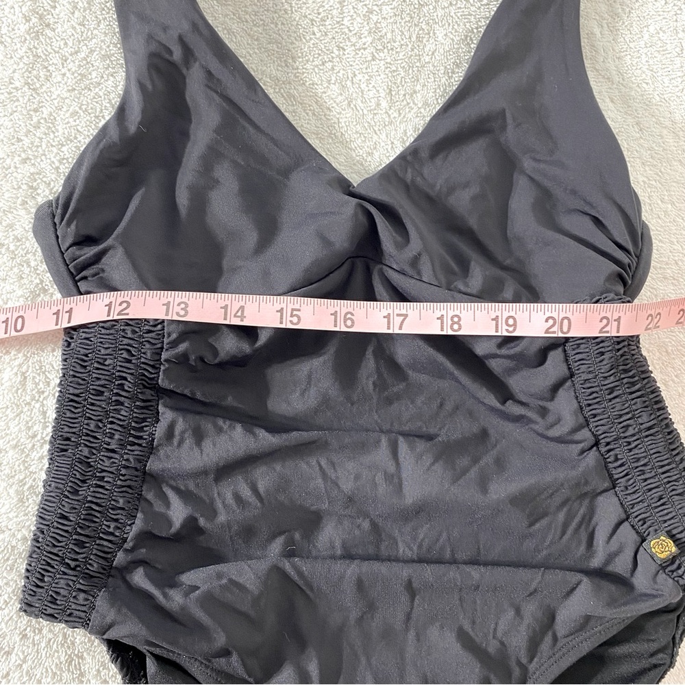 La Vie En Rose Aquarose Black One Piece Swimsuit Bathing Suit XS - Picture 7 of 16